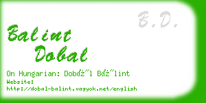 balint dobal business card